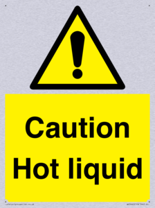 Caution Hot liquid